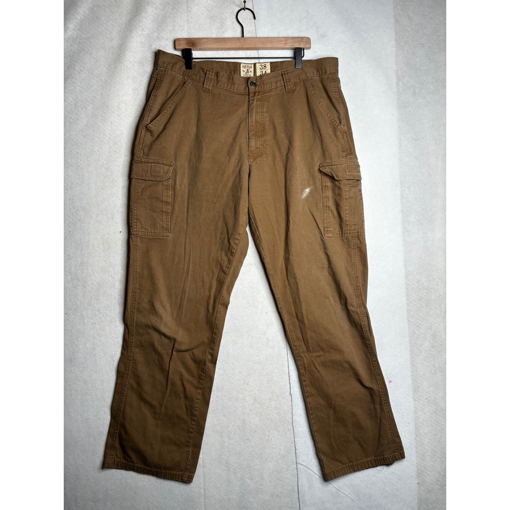 Red Head‎ Brand Co Mens Brown Ripstop Cargo Work Pants 38x34 Fits 38x32 Utility